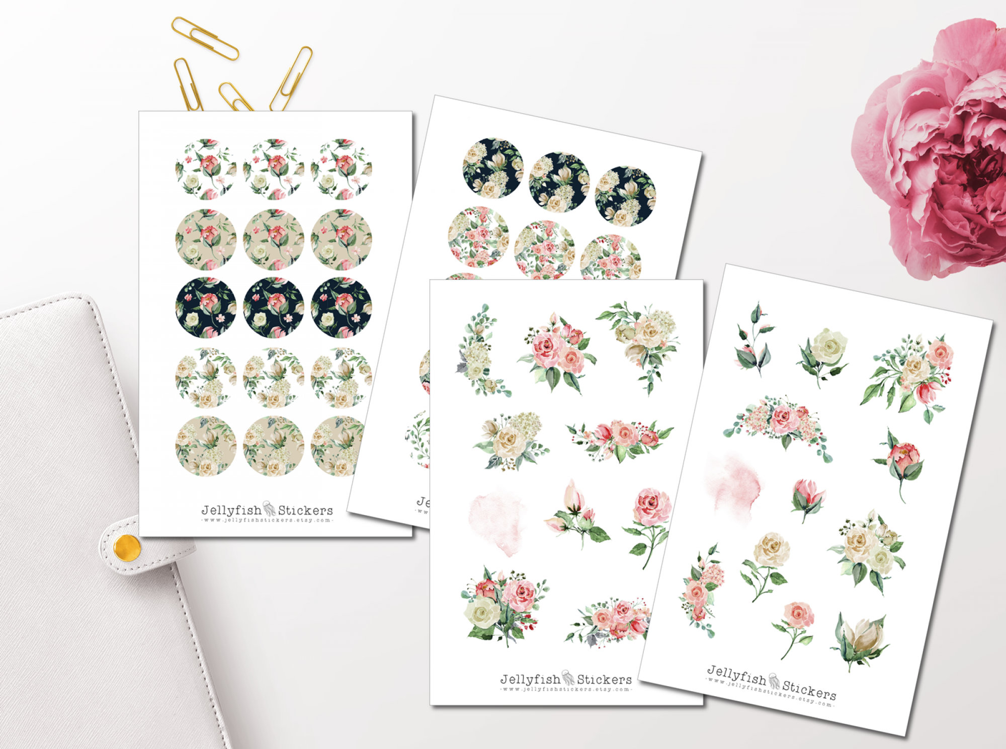 Bouquet of Roses Stickers Set